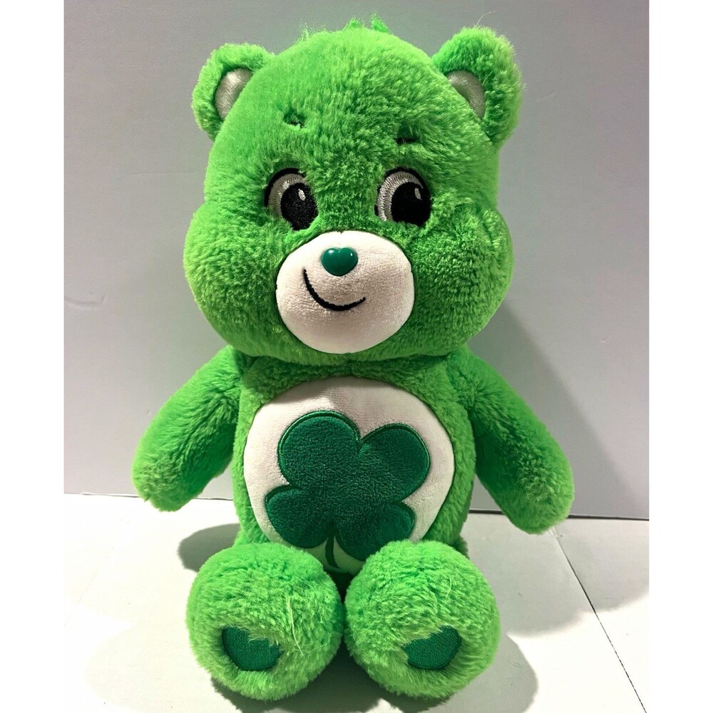 Care Bears Good Luck Bear Green & White Plush Bear Stuffed Animal 2020